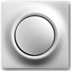 Кнопка с перекидным контактом, с нейтралью, с клавишей ABB Impuls (серебристый металлик)