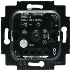 Mеханизм светорегулятора Busch-Dimmer® поворотный с возвратно-нажимным переключателем, 600Вт