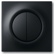 Лицевая панель (клавиша) для 2-клавишного выключателя ABB Impuls, с подсветкой, чёрный бархат