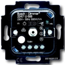 Mеханизм светорегулятора Busch-Dimmer® поворотный с возвратно-нажимным переключателем, 500Вт