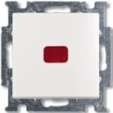Переключатель одноклавишный с подсветкой ABB Basic 55 (белый)