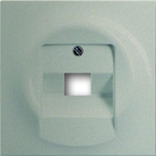 Лицевая панель для розетки телефонной/компьютерной на 1 коннектор, ABB Impuls (шампань-металлик)