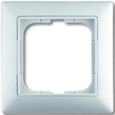 Одноместная рамка с декоративной накладкой ABB Basic 55 (белая)
