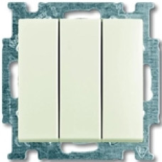 Выключатель трехклавишный ABB Basic 55 (шале-белый)