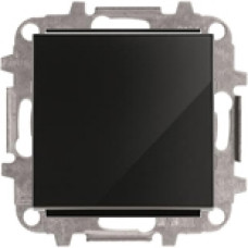 Переключатель одноклавишный, 10А, с клавишей ABB Sky (черное стекло)