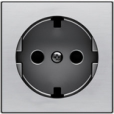 Накладка для розеток SCHUKO с плоской поверхностью, ABB SKY (нержавеющая сталь)