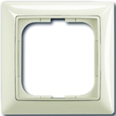 Одноместная рамка с декоративной накладкой ABB Basic 55 (шале-белая)