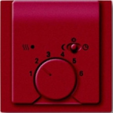 Терморегулятор для тёплого пола с электроподогревом, 16А/250В, с лицевой панелью ABB Impuls (бордо)