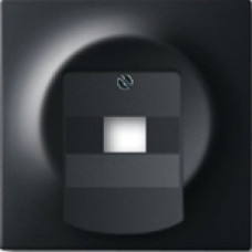 Лицевая панель для розетки телефонной/компьютерной на 1 коннектор, ABB Impuls (чёрный бархат)