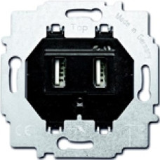 Механизм зарядного устройства USB, двухместный, 1400 мА (по 700 мА на каждое гнездо), ABB