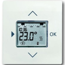 Терморегулятор (термостат) электронный для тёплых полов, с таймером, 16А/250В, с лицевой панелью ABB Impuls (белый бархат)