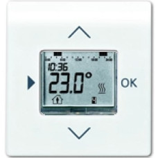 Терморегулятор (термостат) электронный для тёплых полов, с таймером, 16А/250В, с лицевой панелью ABB Impuls (альпийский белый)