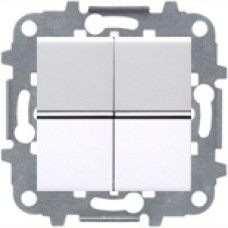 Переключатель 2-клавишный промежуточный, 16А, АВВ Зенит (белый)
