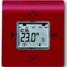 Терморегулятор (термостат) электронный для тёплых полов, с таймером, 16А/250В, с лицевой панелью ABB Impuls (бордо)